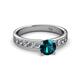 2 - Salana Classic Blue and White Diamond Engagement Ring 