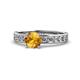 1 - Salana Classic Citrine and Diamond Engagement Ring 