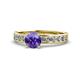 Salana Classic Iolite and Diamond Engagement Ring Iolite and Diamond Womens Engagement Ring ctw K Yellow Gold