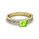 2 - Salana Classic Peridot and Diamond Engagement Ring 