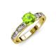 3 - Salana Classic Peridot and Diamond Engagement Ring 