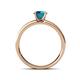 4 - Salana Classic London Blue Topaz and Diamond Engagement Ring 