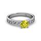 2 - Salana Classic Yellow and White Diamond Engagement Ring 