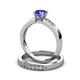 3 - Merlyn Classic Tanzanite and Diamond Bridal Set Ring 