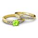 2 - Merlyn Classic Peridot and Diamond Bridal Set Ring 