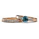 1 - Merlyn Classic Blue and White Diamond Bridal Set Ring 