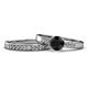 1 - Merlyn Classic Black and White Diamond Bridal Set Ring 