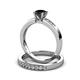 3 - Merlyn Classic Black and White Diamond Bridal Set Ring 