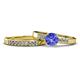 1 - Merlyn Classic Tanzanite and Diamond Bridal Set Ring 