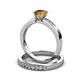 3 - Merlyn Classic Citrine and Diamond Bridal Set Ring 