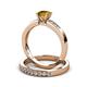 3 - Merlyn Classic Citrine and Diamond Bridal Set Ring 
