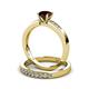 3 - Merlyn Classic Red Garnet and Diamond Bridal Set Ring 