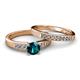 2 - Merlyn Classic Blue and White Diamond Bridal Set Ring 