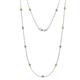 Asta (11 Stn/2.7mm) Yellow Diamond on Cable Necklace 