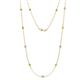 Asta (11 Stn/2.7mm) Yellow and White Diamond on Cable Necklace 