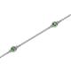2 - Aizza (5 Stn/2.4mm) Green Garnet Station Bracelet 
