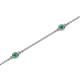 2 - Aizza (5 Stn/2.4mm) Emerald Station Bracelet 