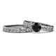 1 - Salana Classic Black and White Diamond Bridal Set Ring 