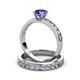 3 - Salana Classic Tanzanite and Diamond Bridal Set Ring 
