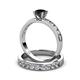 3 - Salana Classic Black and White Diamond Bridal Set Ring 