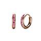 1 - Cianna 1.80mm (0.32 ctw) Petite Pink Sapphire Hoop Earrings 