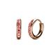 1 - Cianna 1.80mm (0.20 ctw) Petite Pink Tourmaline Hoop Earrings 