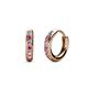 1 - Cianna 1.80mm (0.31 ctw) Petite Pink Sapphire and Diamond Hoop Earrings 