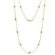 Asta (11 Stn/3.4mm) Yellow Diamond on Cable Necklace 