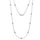 Asta (11 Stn/3.4mm) Yellow and White Diamond on Cable Necklace 
