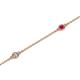 2 - Aizza (5 Stn/2.4mm) Ruby and Diamond Station Bracelet 