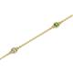 2 - Aizza (5 Stn/2.4mm) Green Garnet and Diamond Station Bracelet 