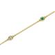 2 - Aizza (5 Stn/2.4mm) Emerald and Diamond Station Bracelet 