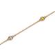 2 - Aizza (5 Stn/2.4mm) Yellow and White Diamond Station Bracelet 