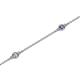 2 - Aizza (5 Stn/2.4mm) Iolite and Diamond Station Bracelet 