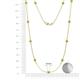 2 - Asta (11 Stn/4mm) Peridot on Cable Necklace 