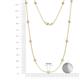 2 - Asta (11 Stn/4mm) White Sapphire on Cable Necklace 