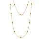 Asta (11 Stn/4mm) Yellow Diamond on Cable Necklace 