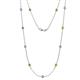 1 - Asta (11 Stn/4mm) Yellow and White Diamond on Cable Necklace 
