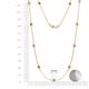 2 - Asta (11 Stn/4mm) Yellow and White Diamond on Cable Necklace 