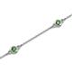 2 - Aizza (5 Stn/3mm) Green Garnet Station Bracelet 