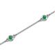 2 - Aizza (5 Stn/3mm) Emerald Station Bracelet 