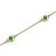 2 - Aizza (5 Stn/3mm) Emerald Station Bracelet 