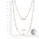 2 - Lien (13 Stn/1.9mm) Pink Sapphire on Cable Necklace 