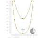 2 - Lien (13 Stn/1.9mm) Yellow Sapphire on Cable Necklace 