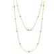 Lien (13 Stn/2.3mm) Yellow and White Diamond on Cable Necklace 