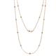 1 - Lien (13 Stn/2.3mm) Yellow and White Diamond on Cable Necklace 