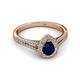 2 - Raisa Desire Pear Cut Blue Sapphire and Diamond Halo Engagement Ring 