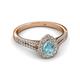 2 - Raisa Desire Pear Cut Aquamarine and Diamond Halo Engagement Ring 