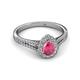 2 - Raisa Desire Pear Cut Pink Tourmaline and Diamond Halo Engagement Ring 