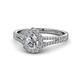 1 - Raisa Desire Pear Cut Diamond Halo Engagement Ring 